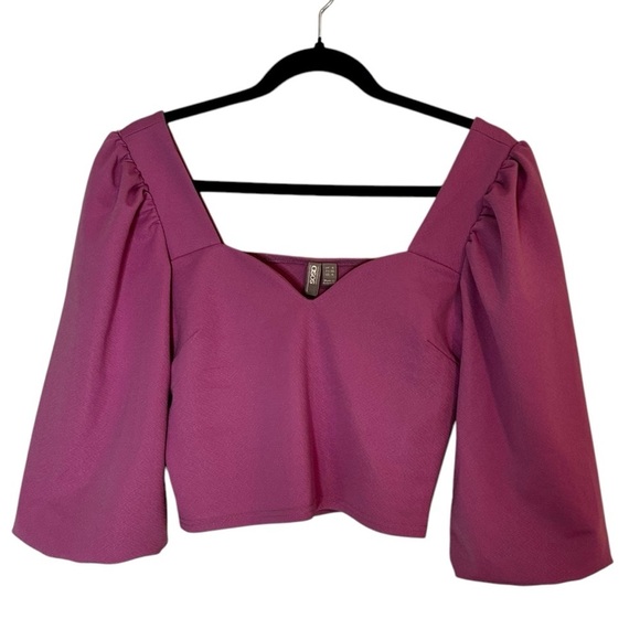 ASOS Women's Sweetheart Neckline Cropped Blouse- Size 4 - Picture 1 of 9